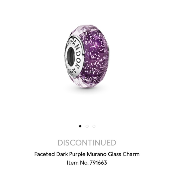 Pandora Jewelry - Pandora DISCONTINUED Purple Murano Glass Charm